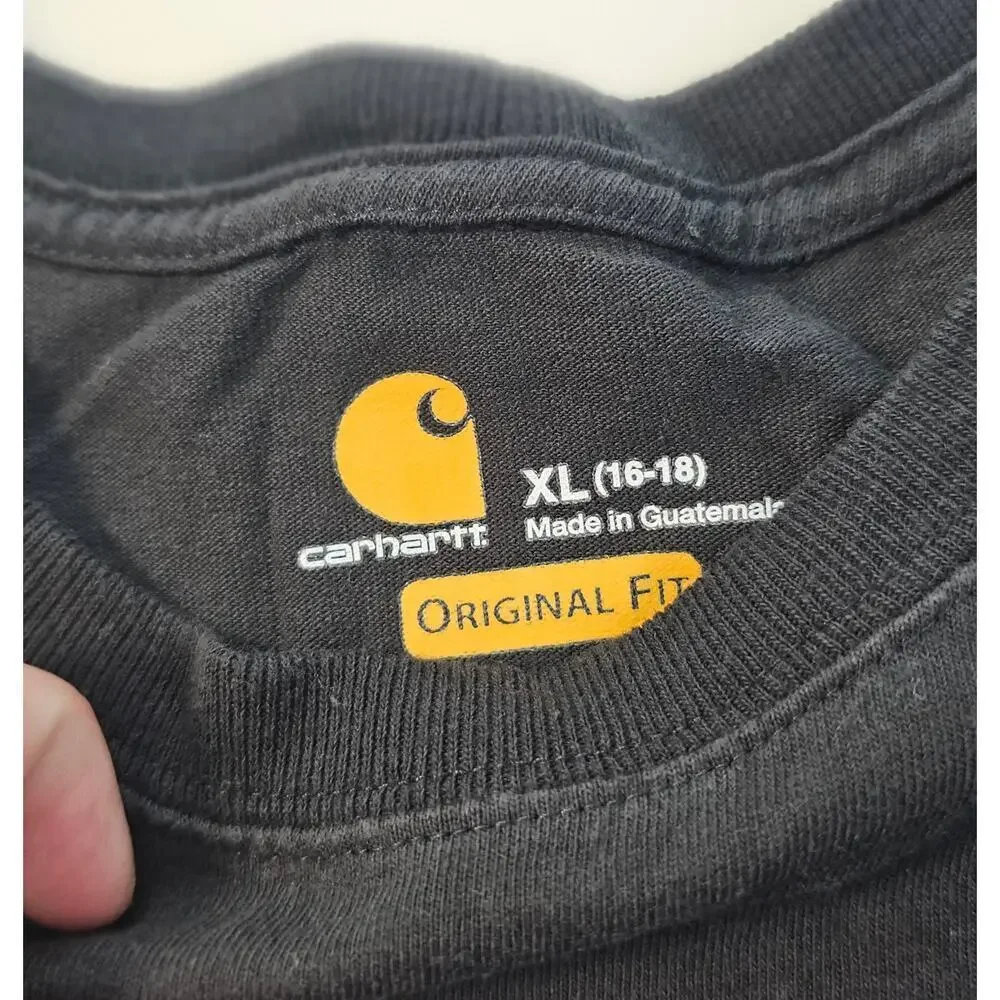 Carhartt sz XL black spell out long sleeve Western gorpcore casual t shirt